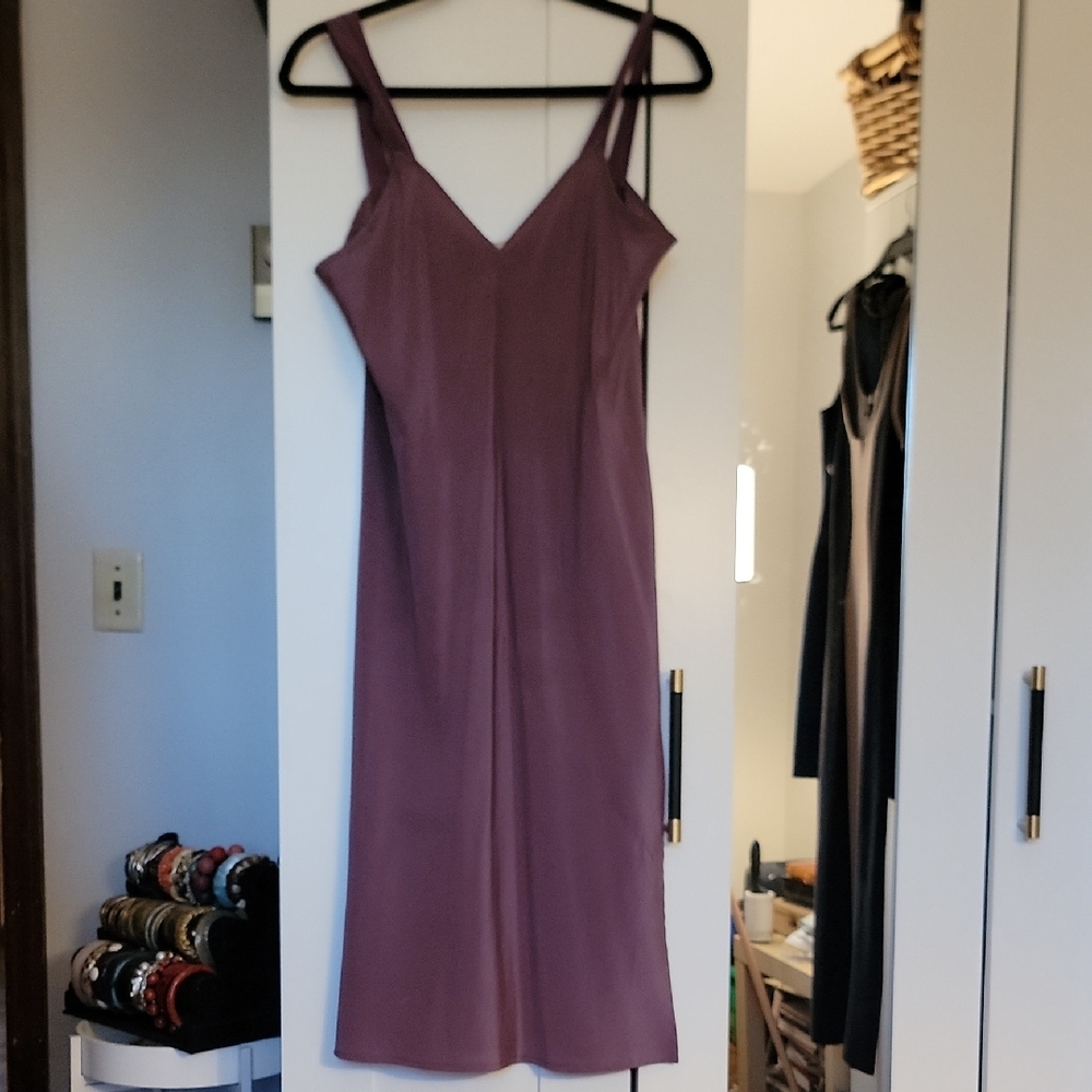 Violet Silk Slip Dress